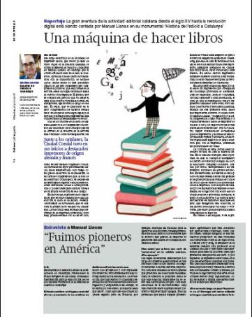 Eva Muñoz La Vanguardia Culturas Historia de la edición en Cataluña Manuel Llanas