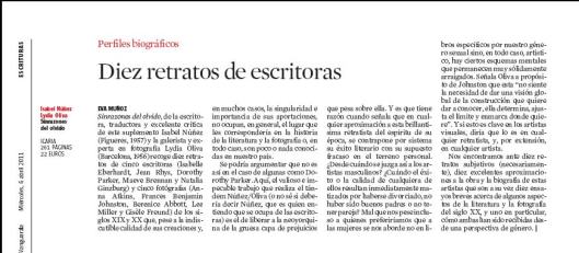 Eva Muñoz La Vanguardia Culturas Isabel Núñez Sinrazones del olvido Libro Reseña
